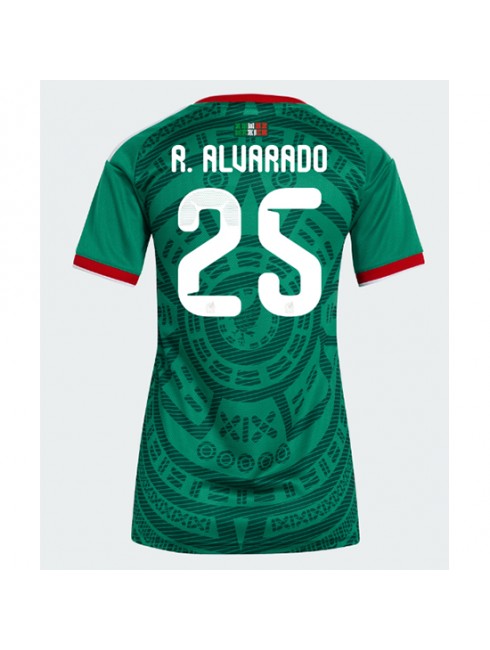 Mexiko Roberto Alvarado #25 Heimtrikot für Frauen WM 2026 Kurzarm Mexiko Roberto Alvarado #25 Heimtrikot für Frauen WM 2026 Kurzarm